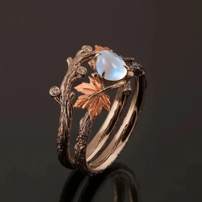 Vintage Natur Mondsteinring