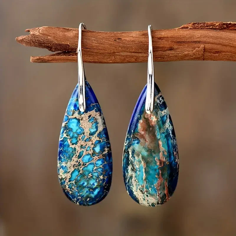 Azure Ocean Stone Ohrringe