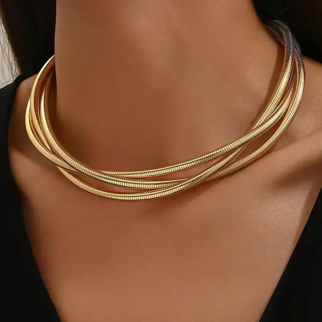 Dreilagige Goldkette