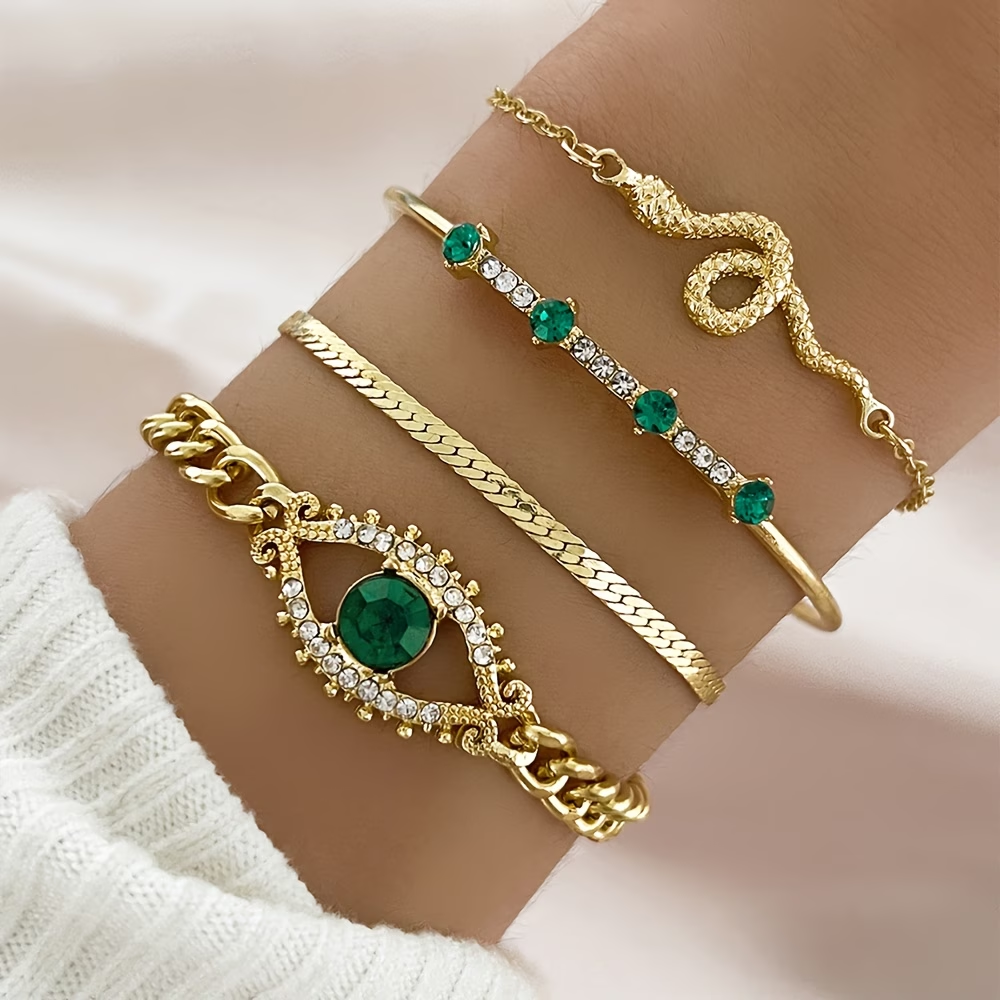 Schlangenketten-Augenarmband