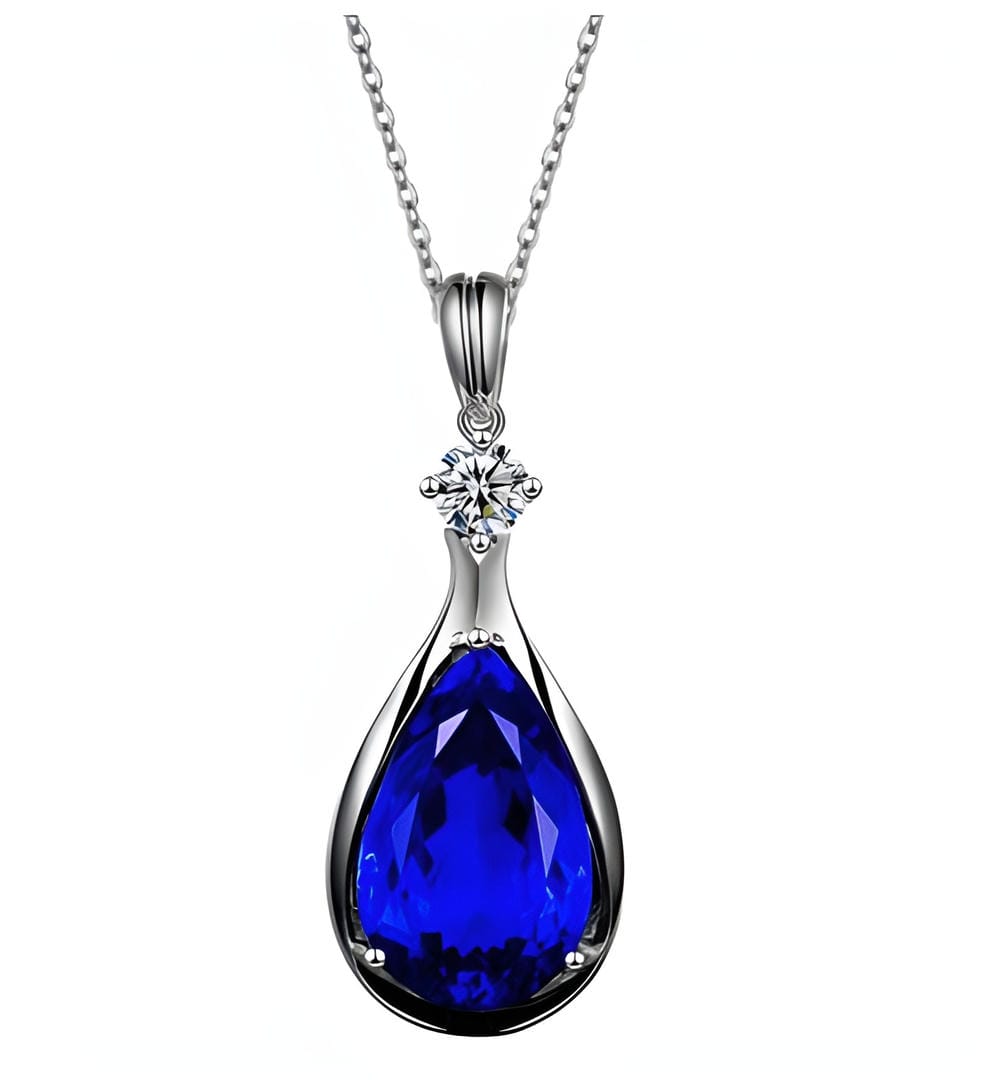 Sapphire Infinity Anhänger Halskette