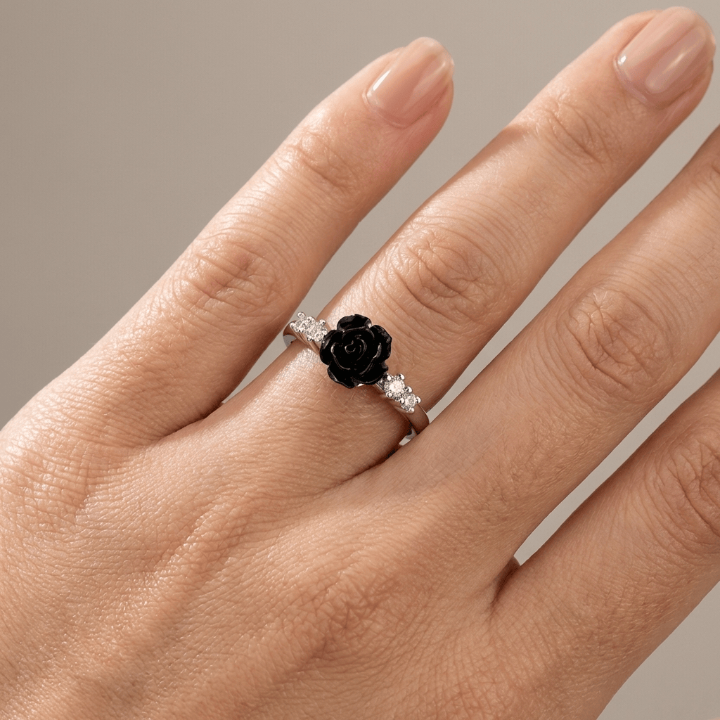 Weißgold Rose Zirkonia Ring