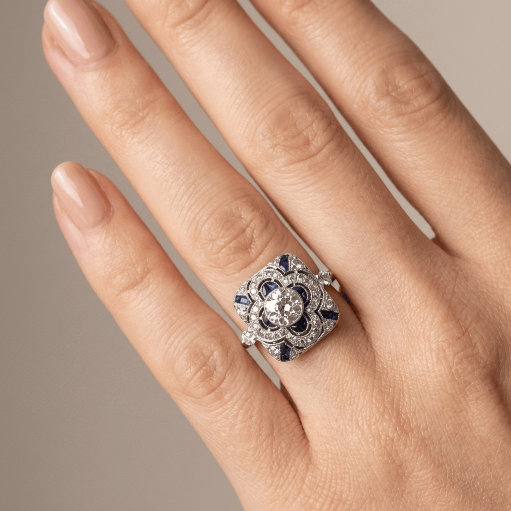 Sapphire Zirconia Silberring
