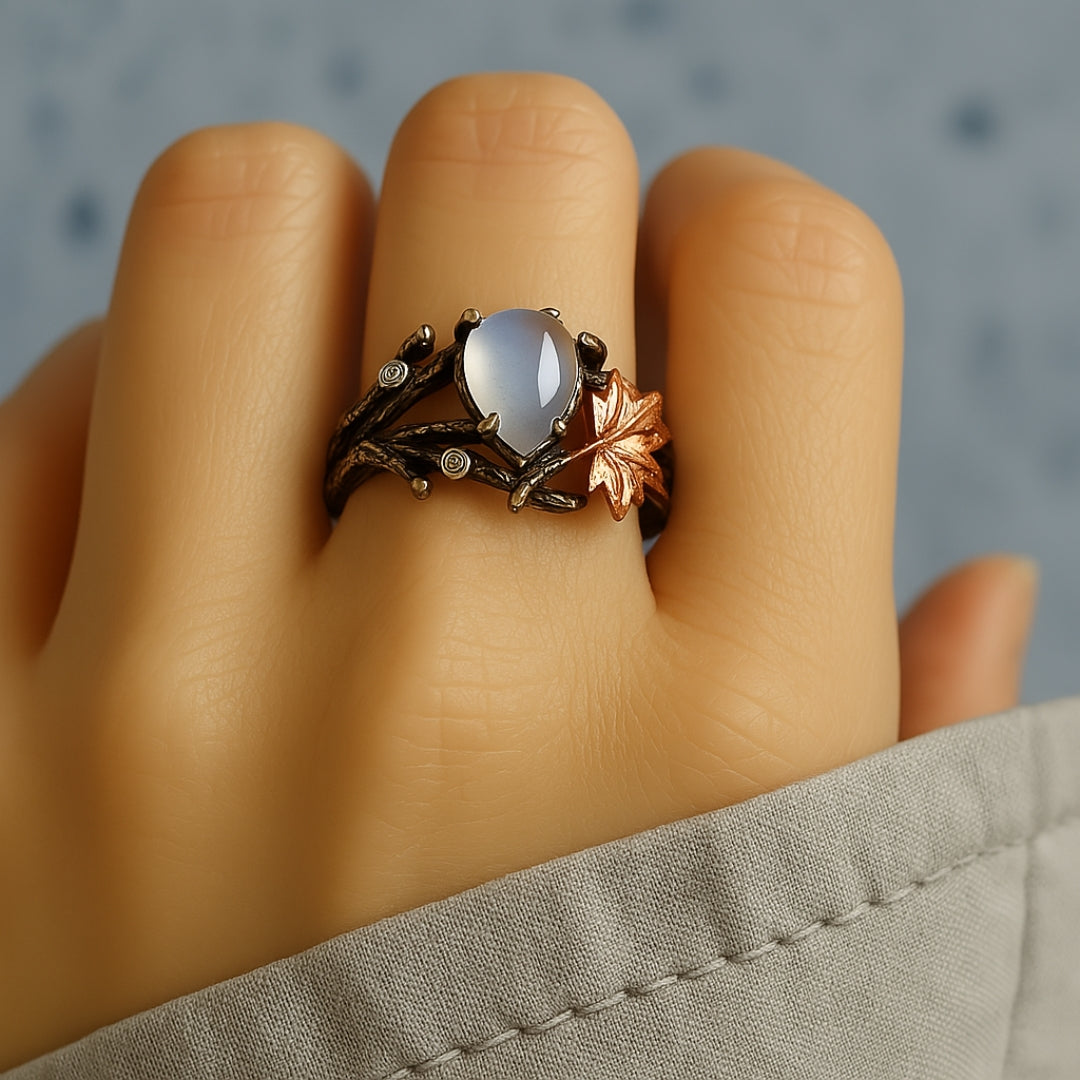 Vintage Natur Mondsteinring