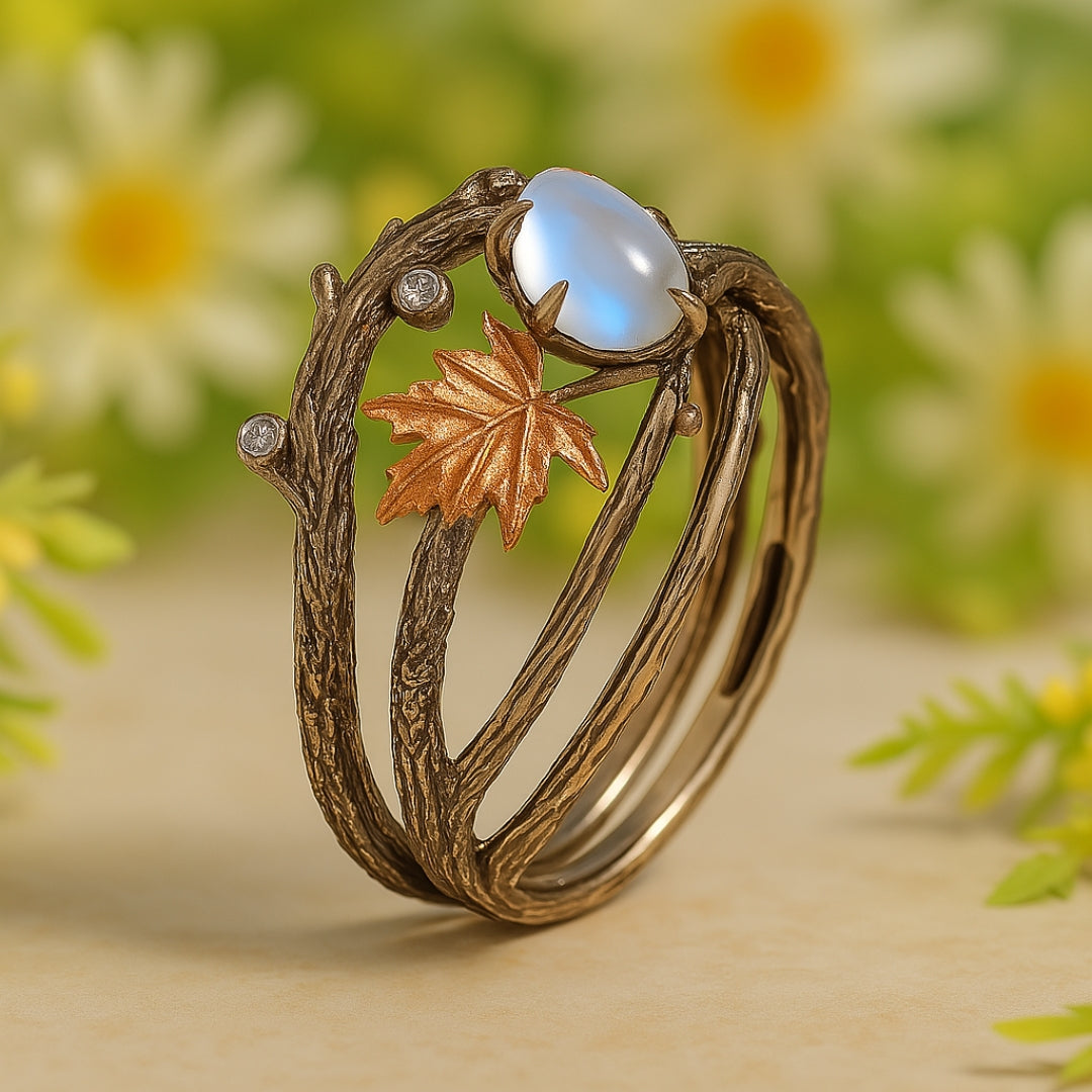 Vintage Natur Mondsteinring