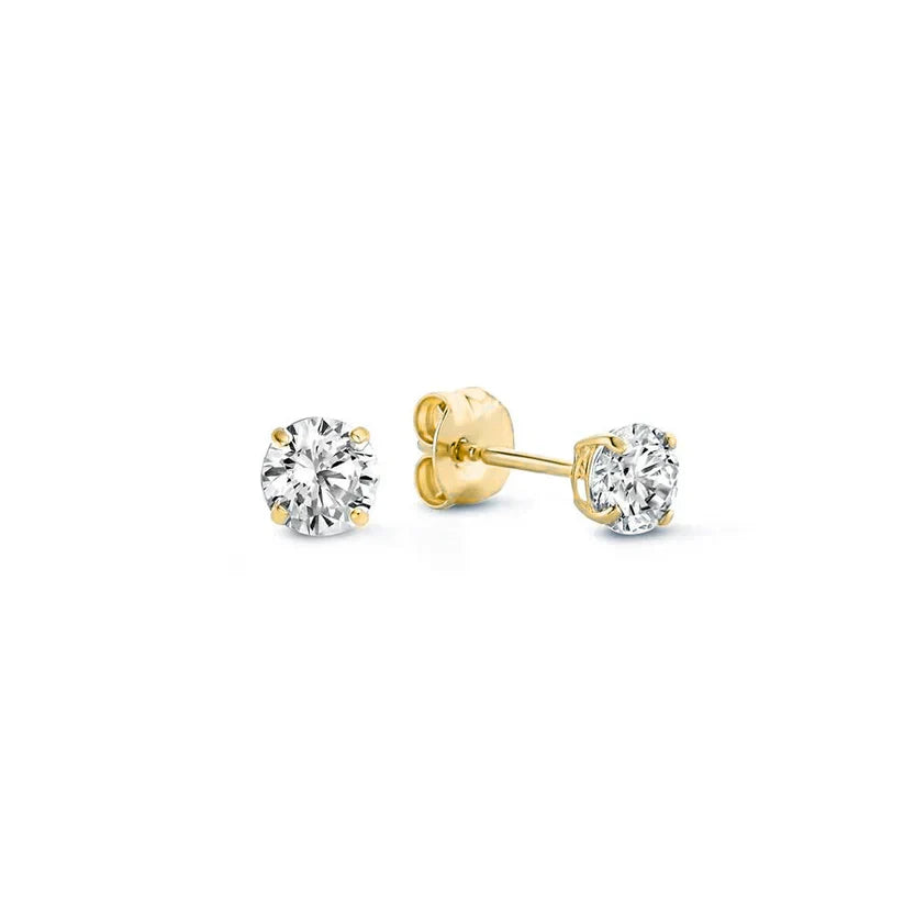 Larmes Stein Gold Ohrstecker
