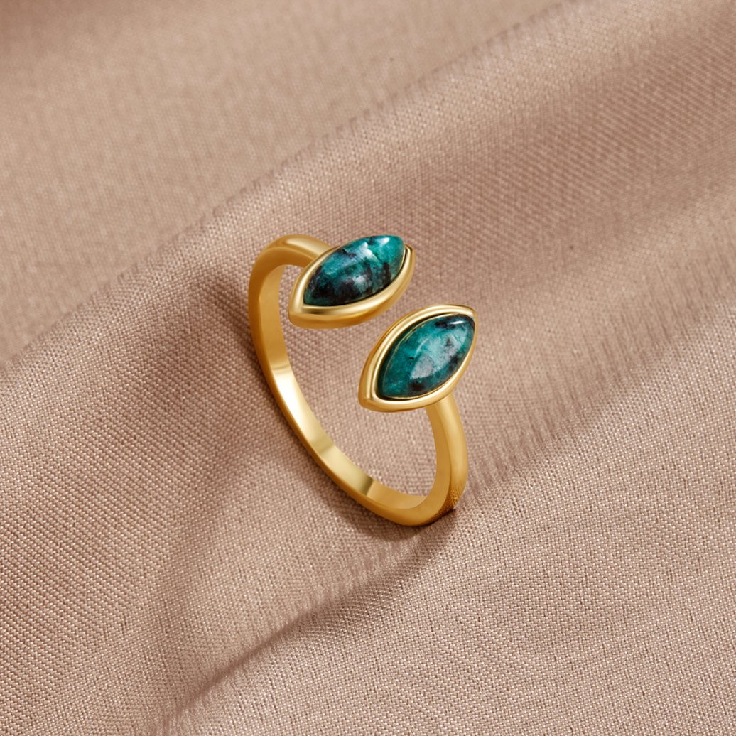 Exotischer Gold-Wickelring