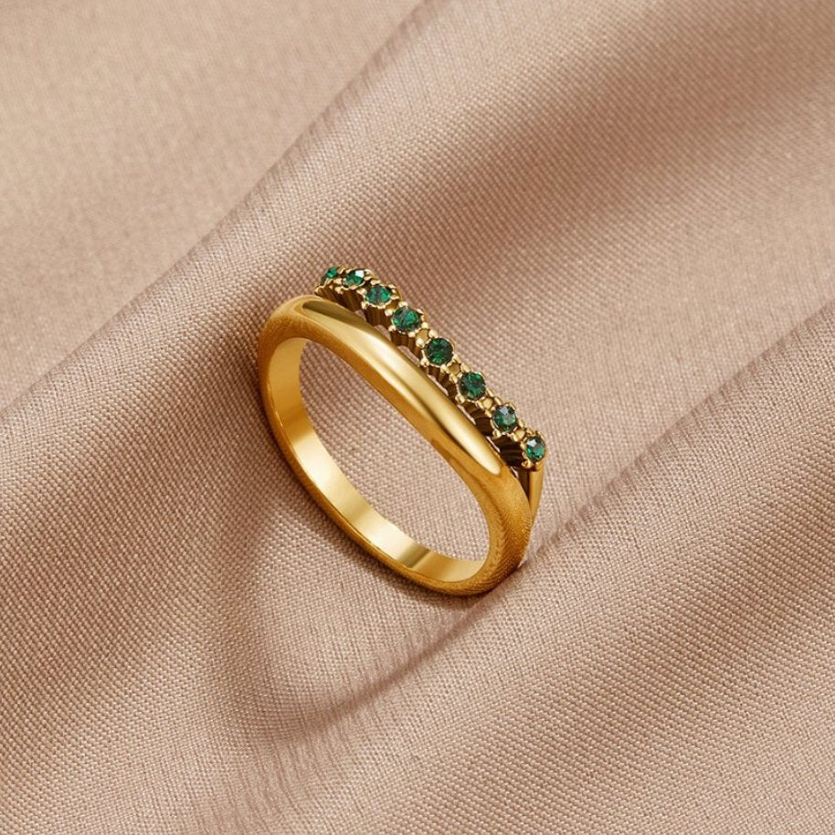 Luxe Gold Smaragd Ring