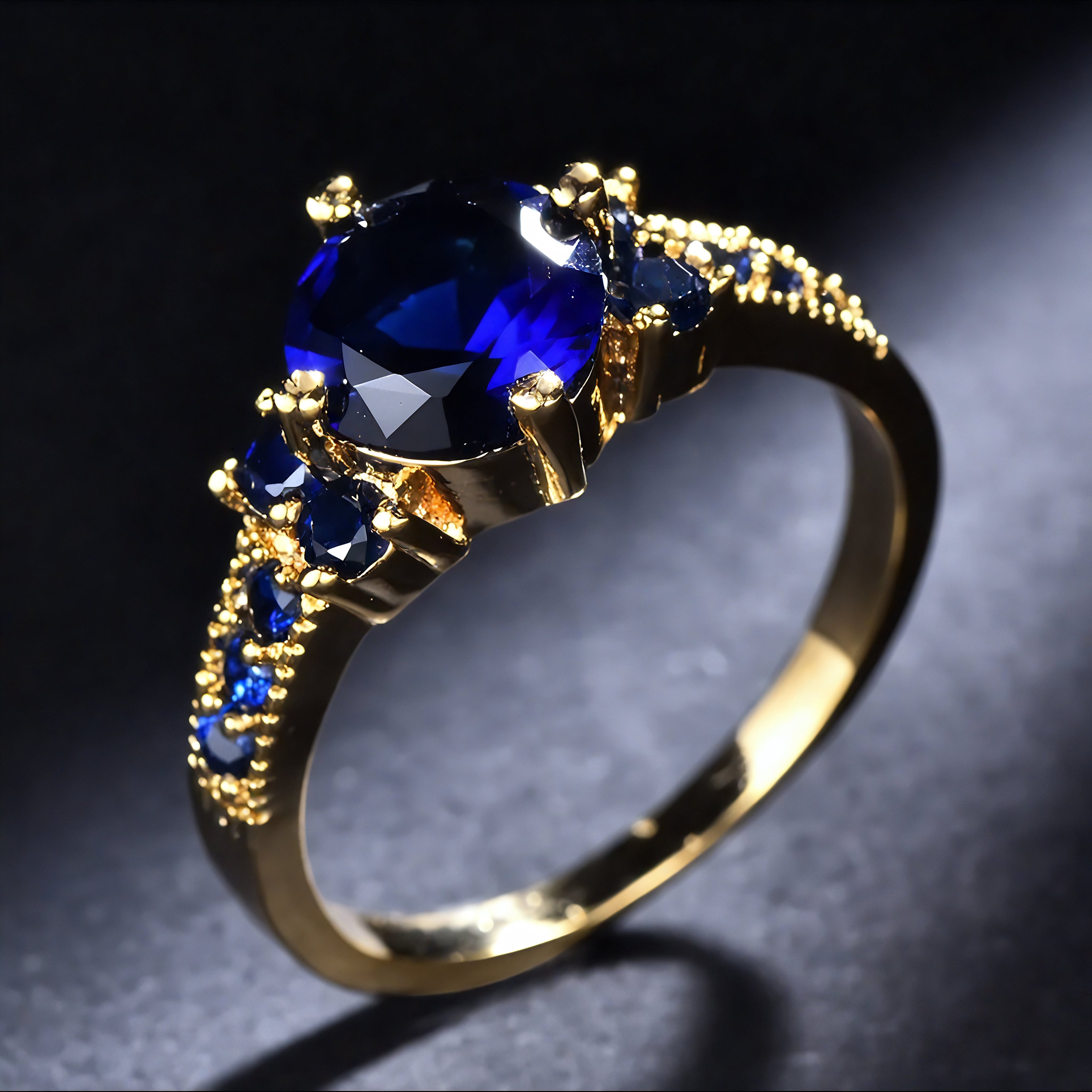 Celia Serawyn Gold-Saphir-Ring