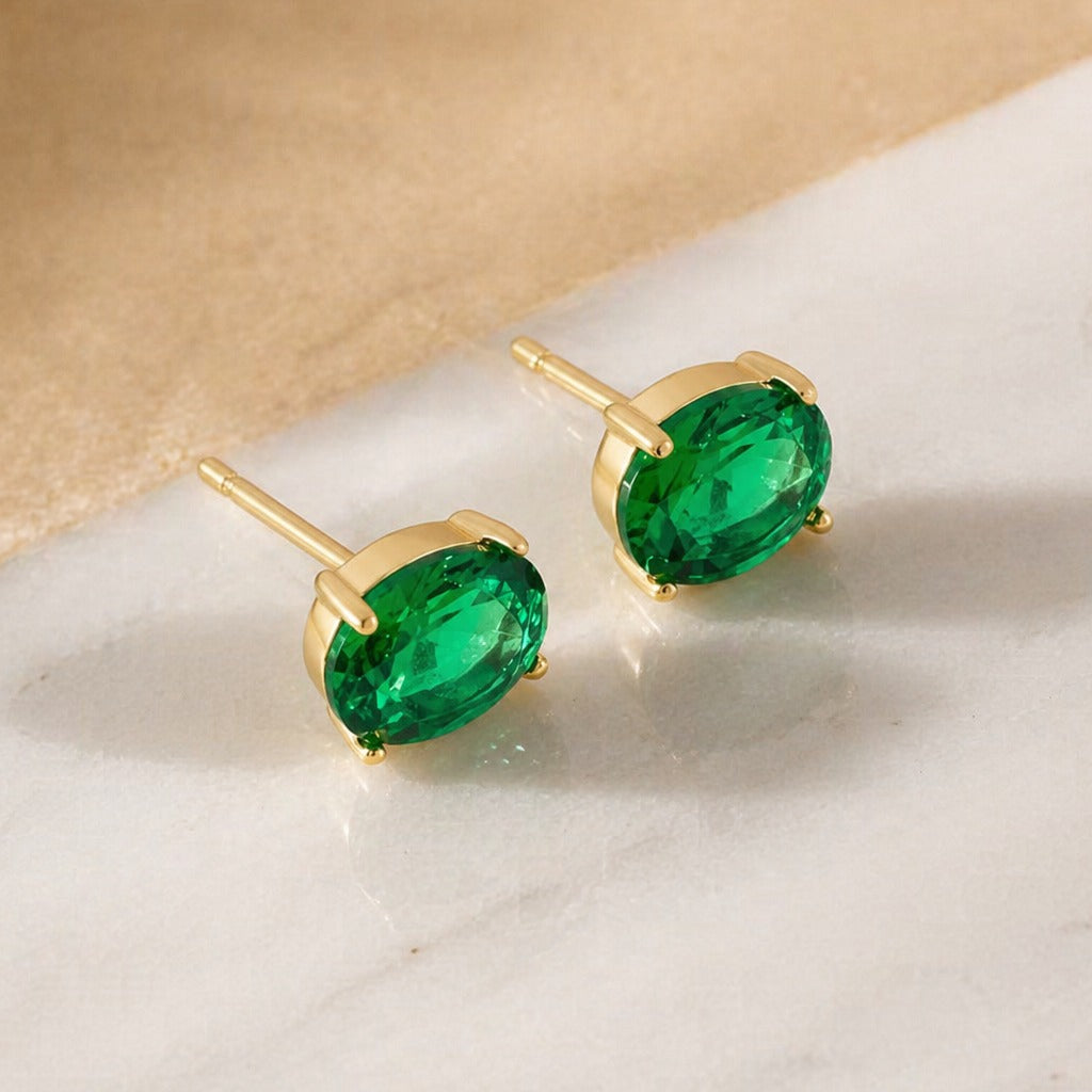 Gleam Oval Statement Ohrringe