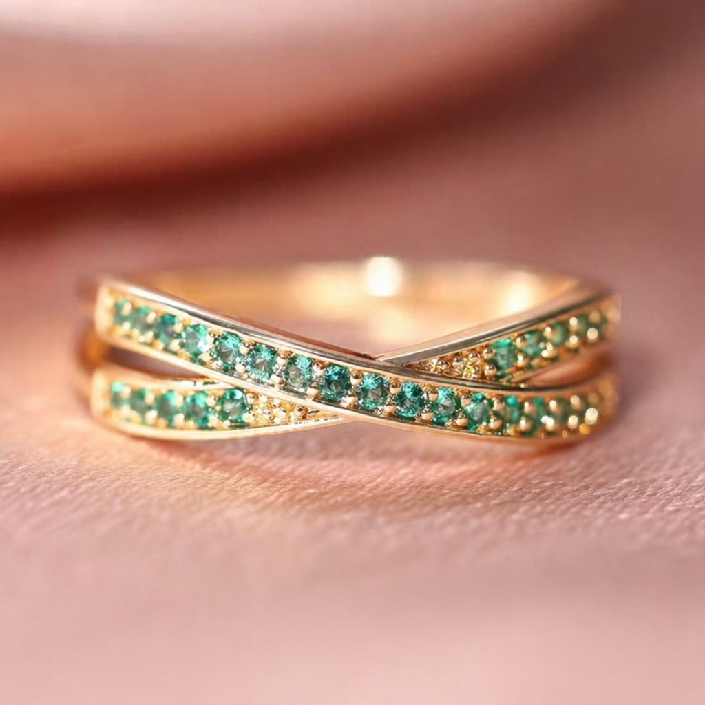 Twilight Crystal Cross Ring