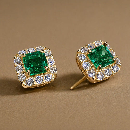 Elegante königliche quadratische Ohrringe
