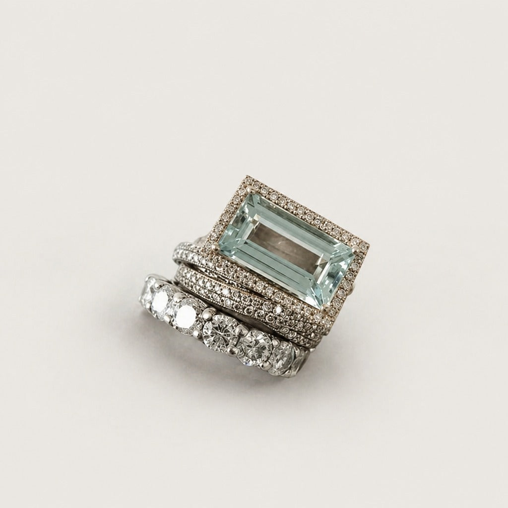 Vintage Türkisring-Set