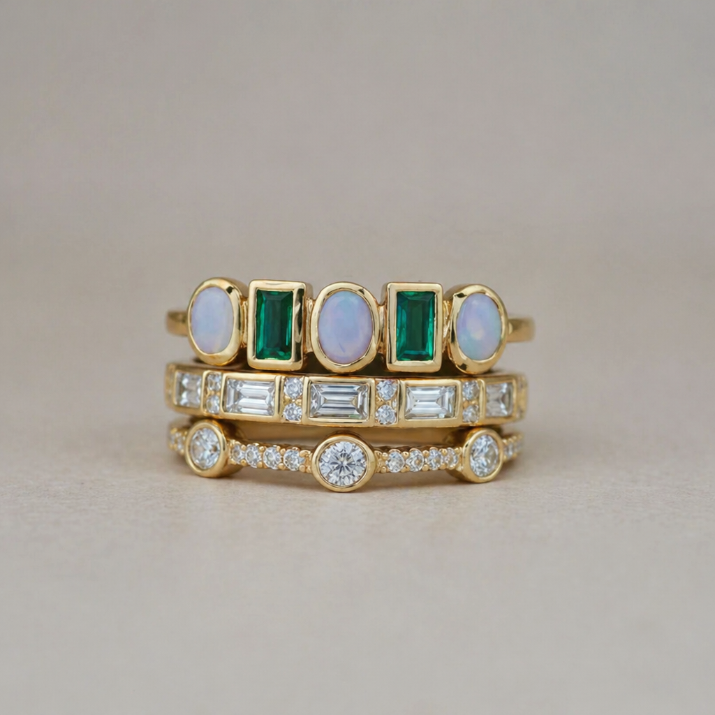 Vintage Opalring-Set