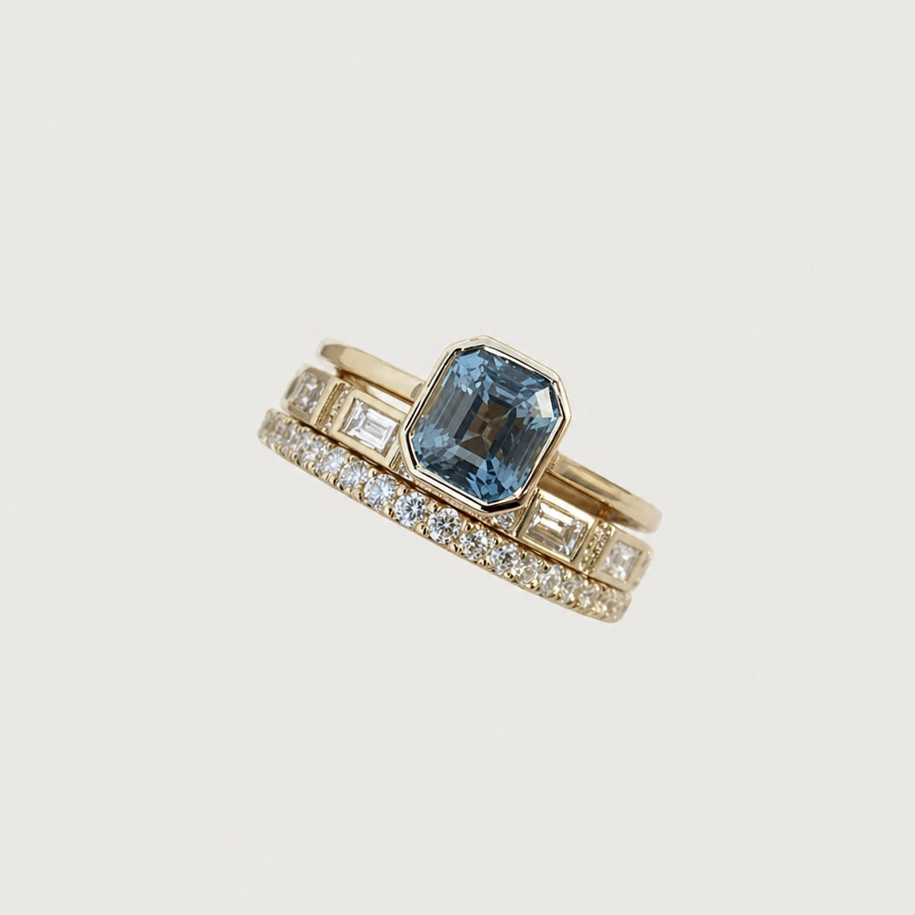 Goldblauer Ring Set