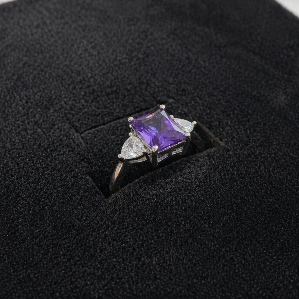 Trinity Amethyst Weißgoldring
