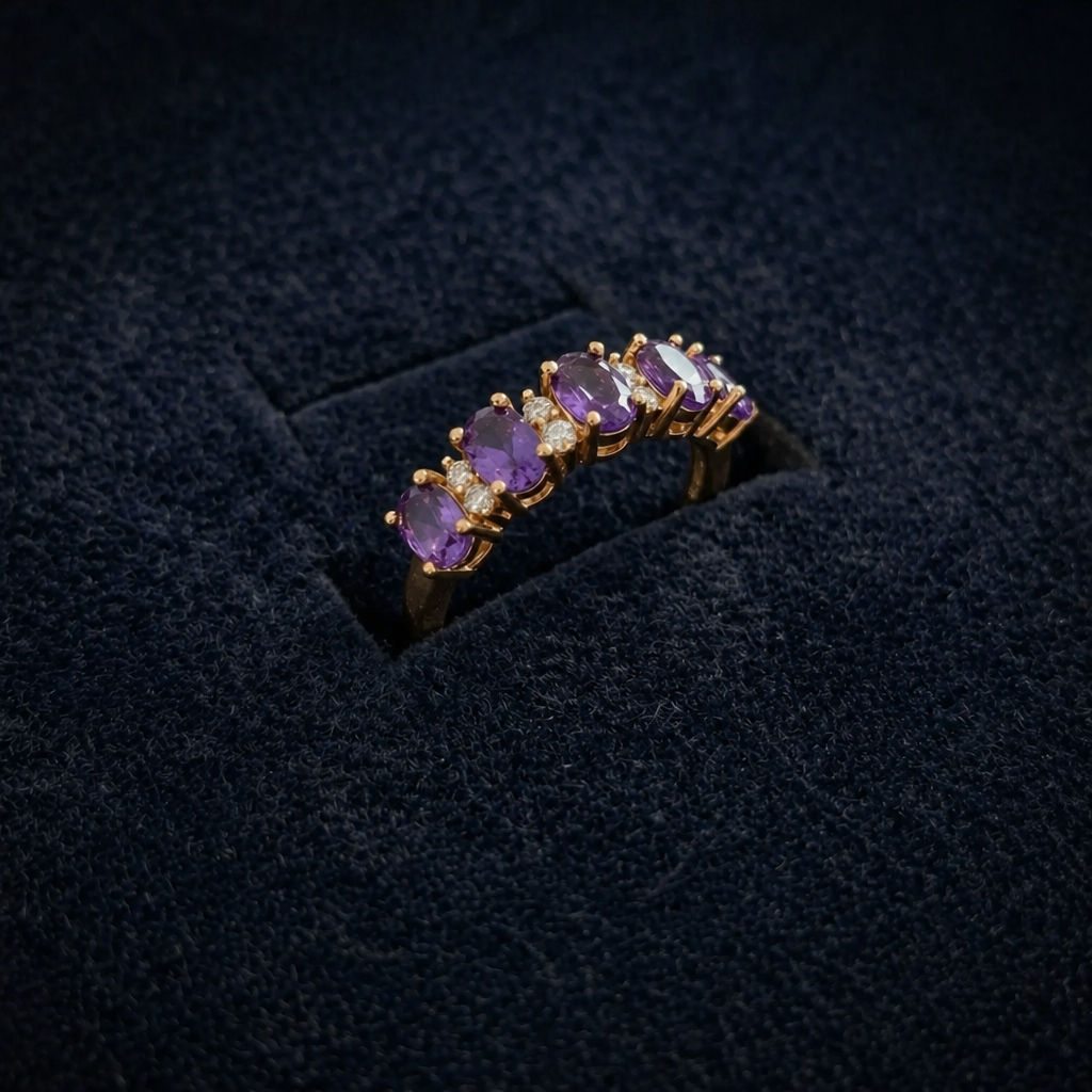 Orlina Violette Wappen Rosegoldring