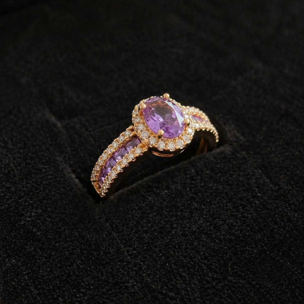Odelia Violette Lumina Ring aus Roségold