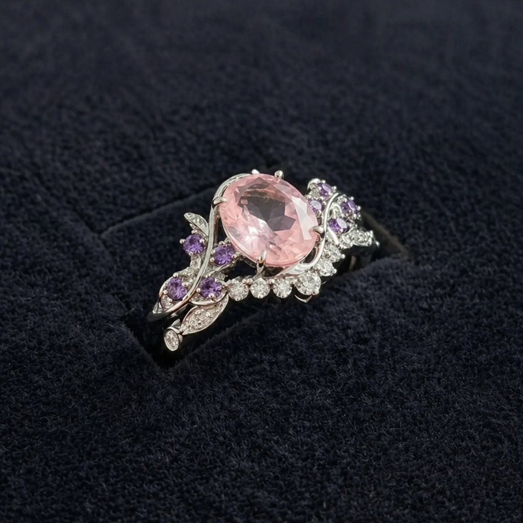 Miravelle Leafglow Weißgold Ring Set