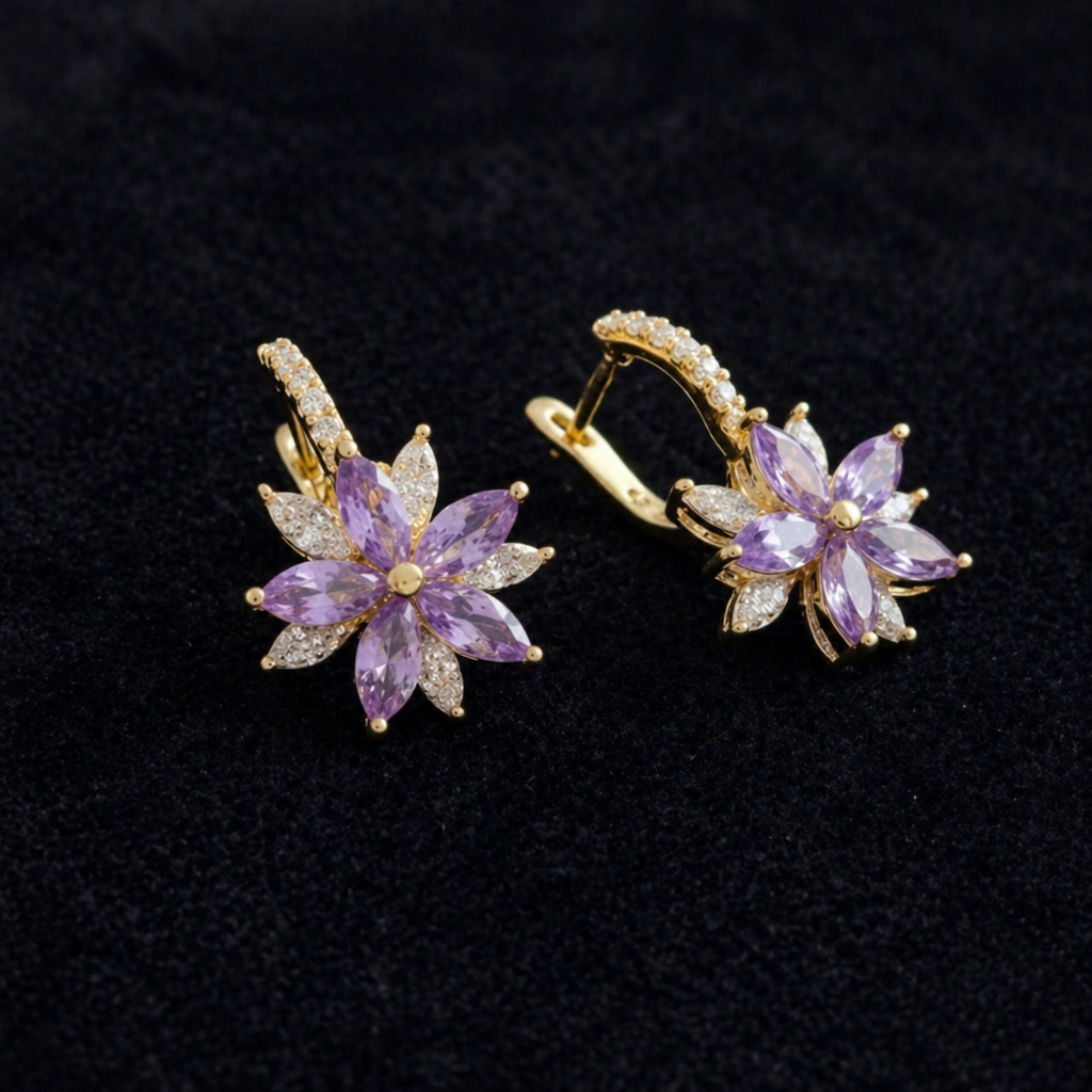 Amethelis Flora Gold Ohrringe