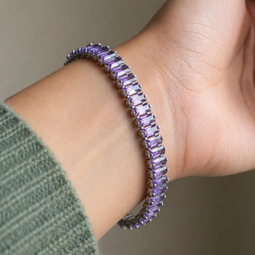 Amethyst Vertéa Weißgold Tennisarmband