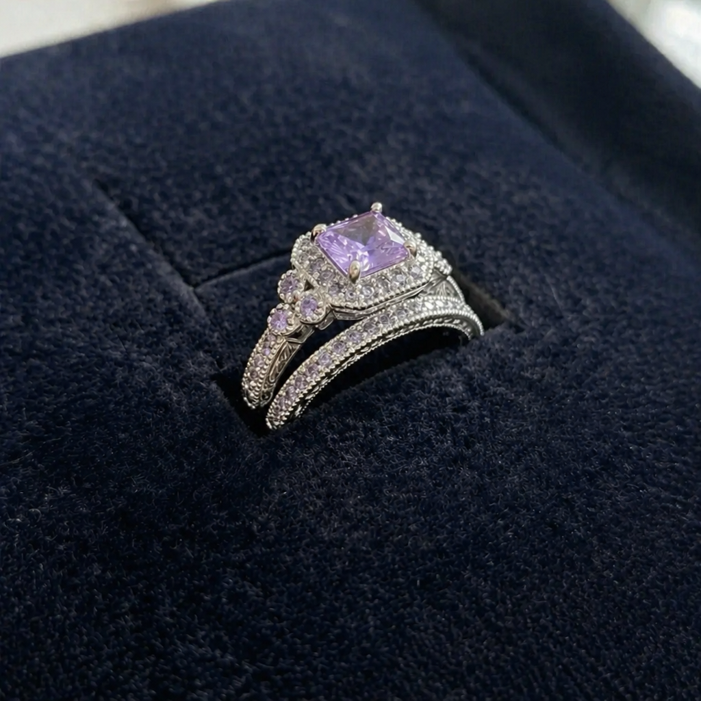 Valeria Versprechen Weißgold Ring Set