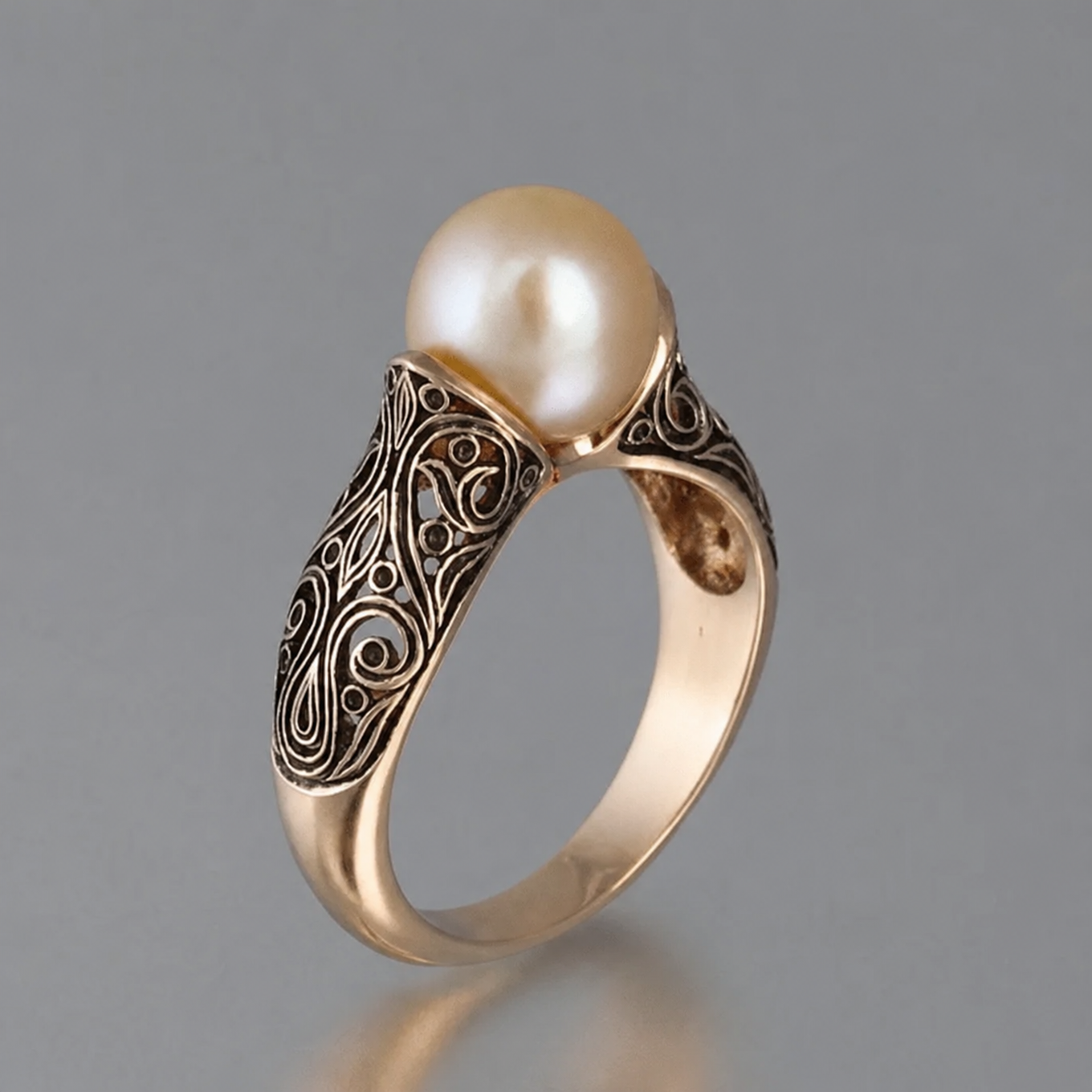 Vintage Perlen Goldring