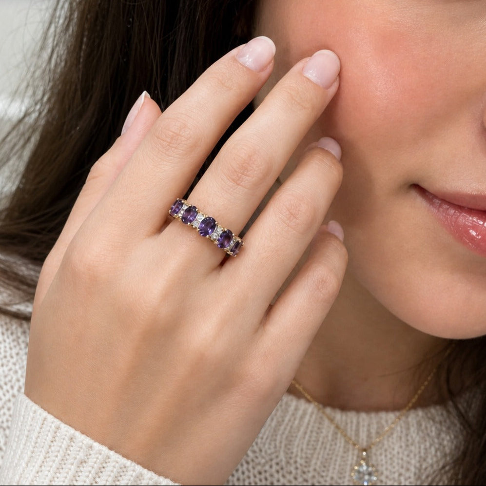 Orlina Violette Wappen Rosegoldring