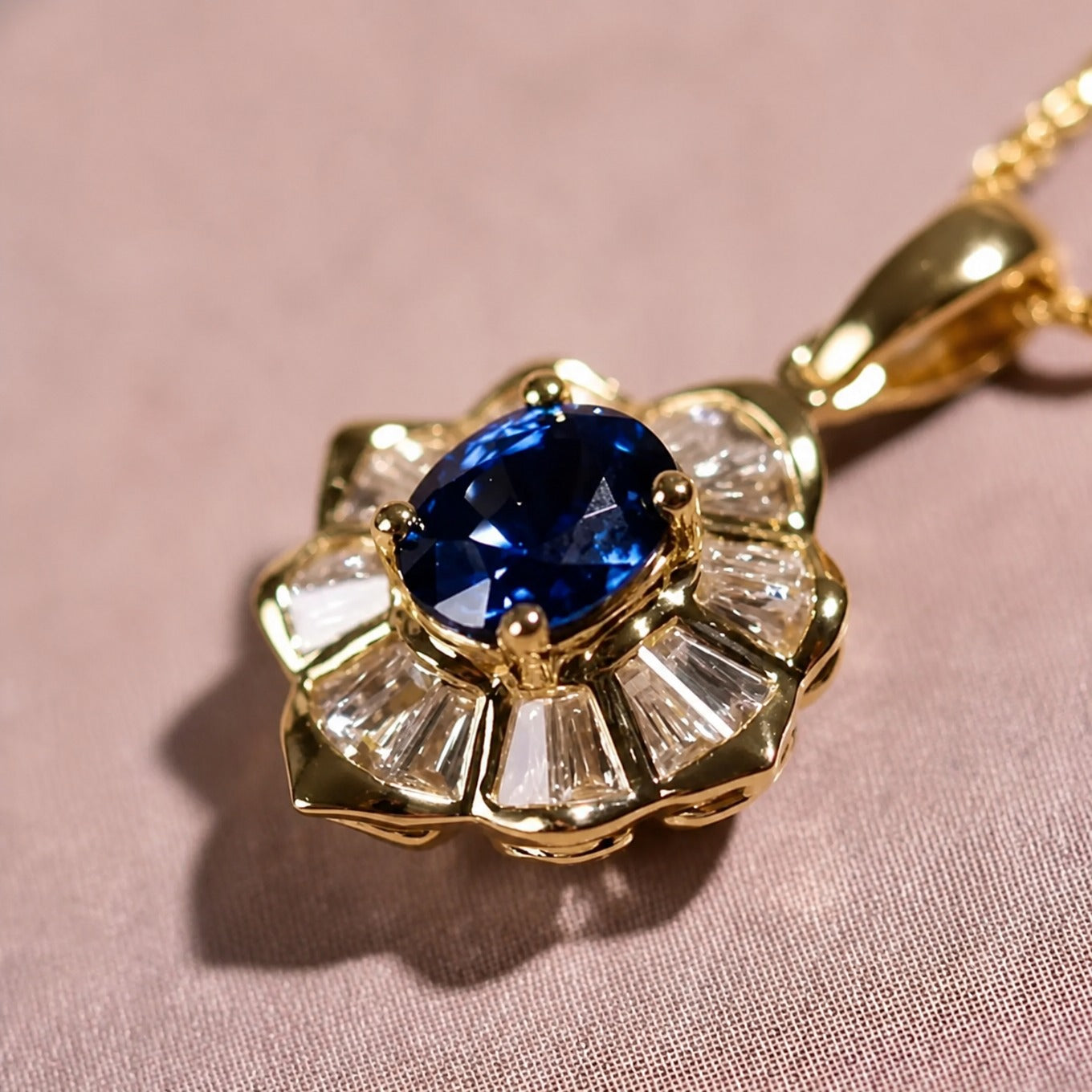 Kavella Noctazure Gold Necklace