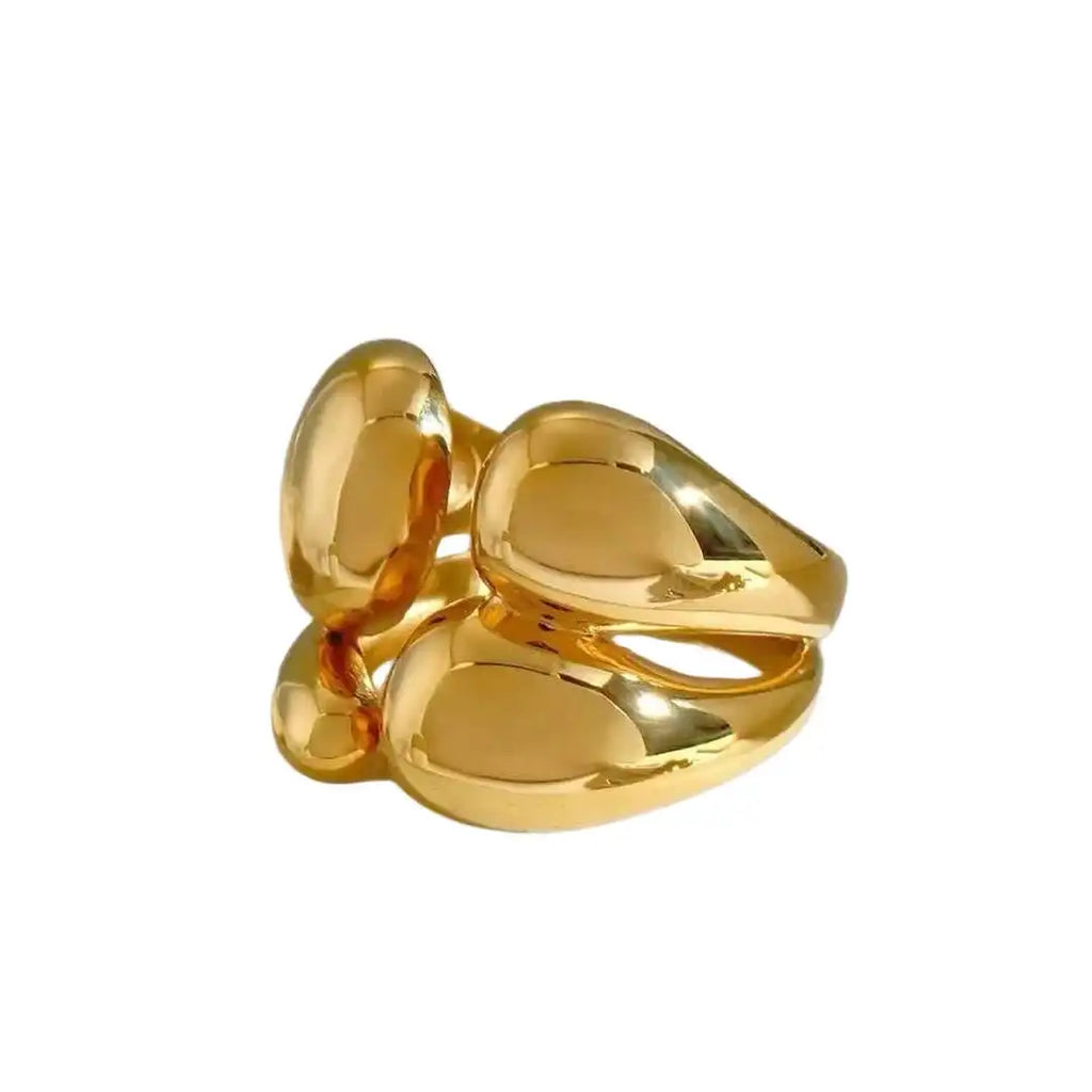 Zweifarbiger Gold-Silber Stapelring