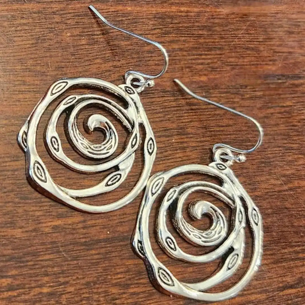 Vintage Silber Maze Ohrringe