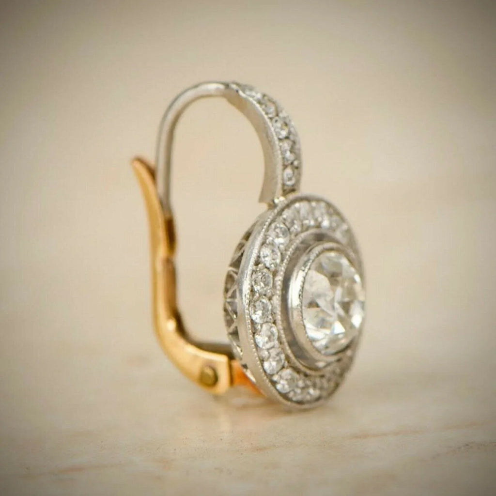 Vintage Runde Zirkonia Ohrringe