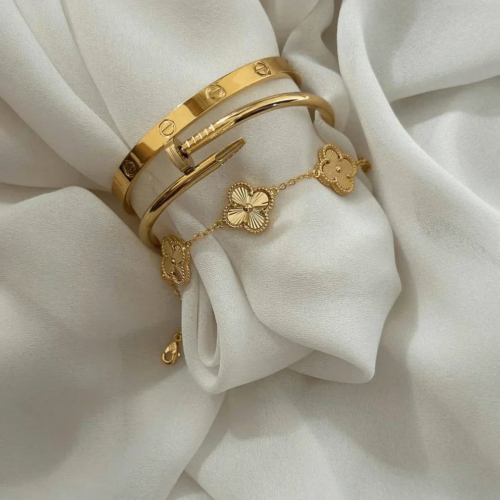 3-Teilig | Armband-Set - Gold