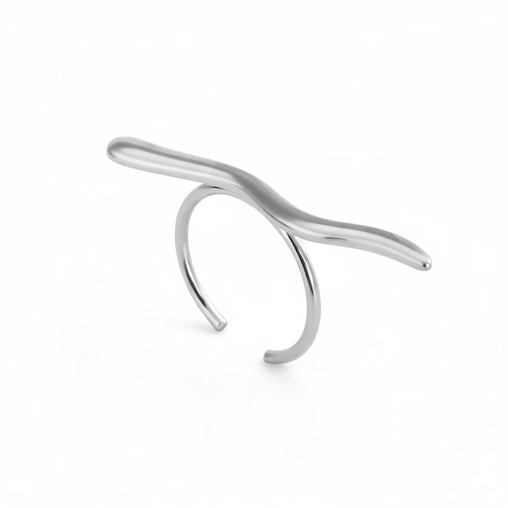 Minimalistischer Goldzweig-Ring