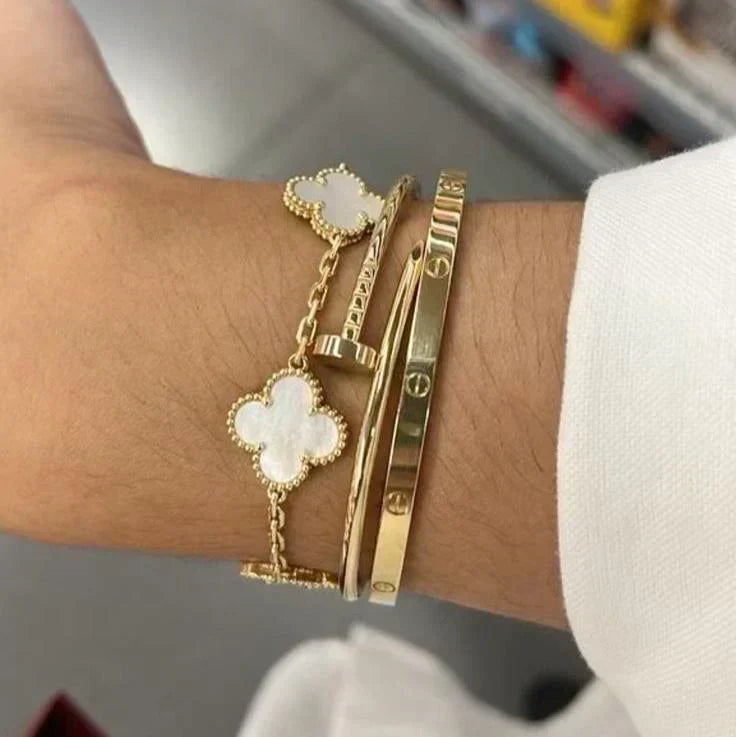 CLOVER | Armband Weiß