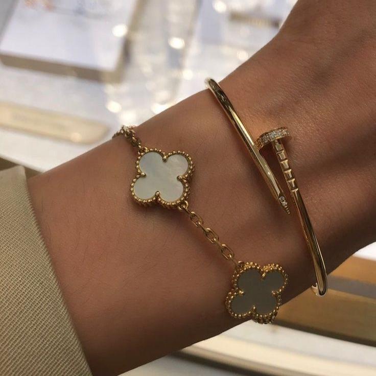 CLOVER | Armband Weiß