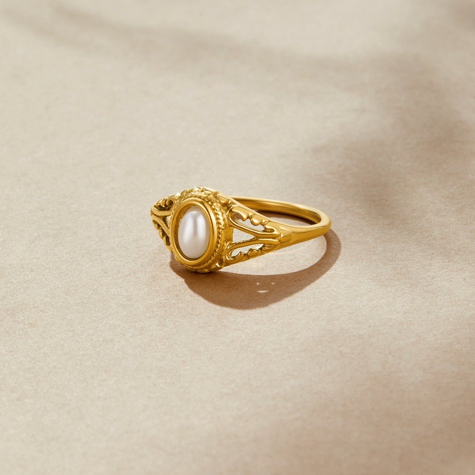 Luxe Vintage Perlenring