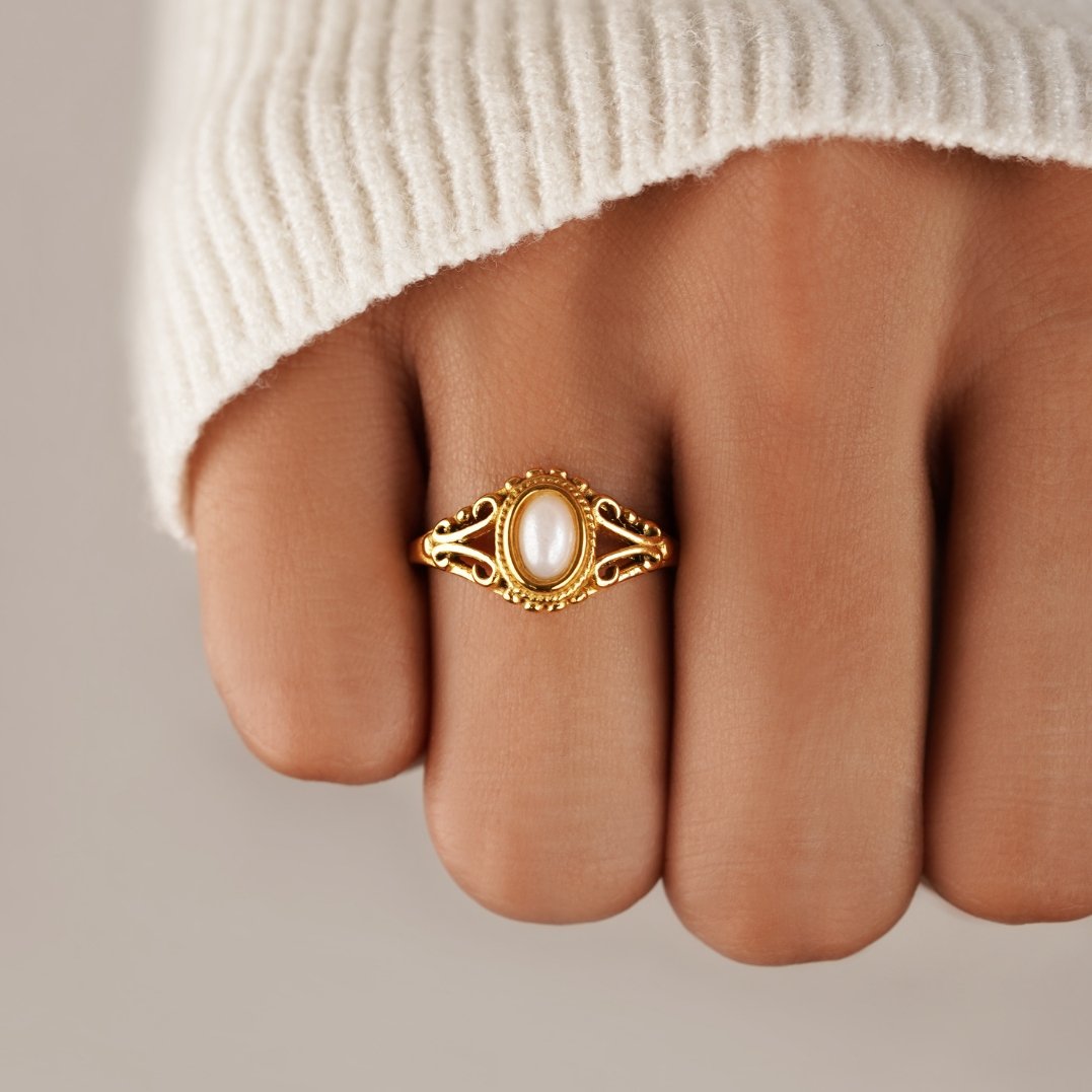 Luxe Vintage Perlenring