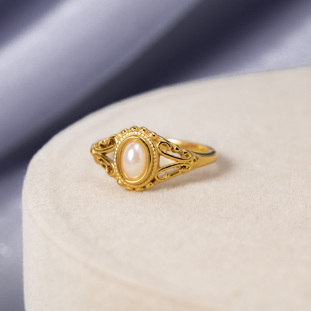 Luxe Vintage Perlenring
